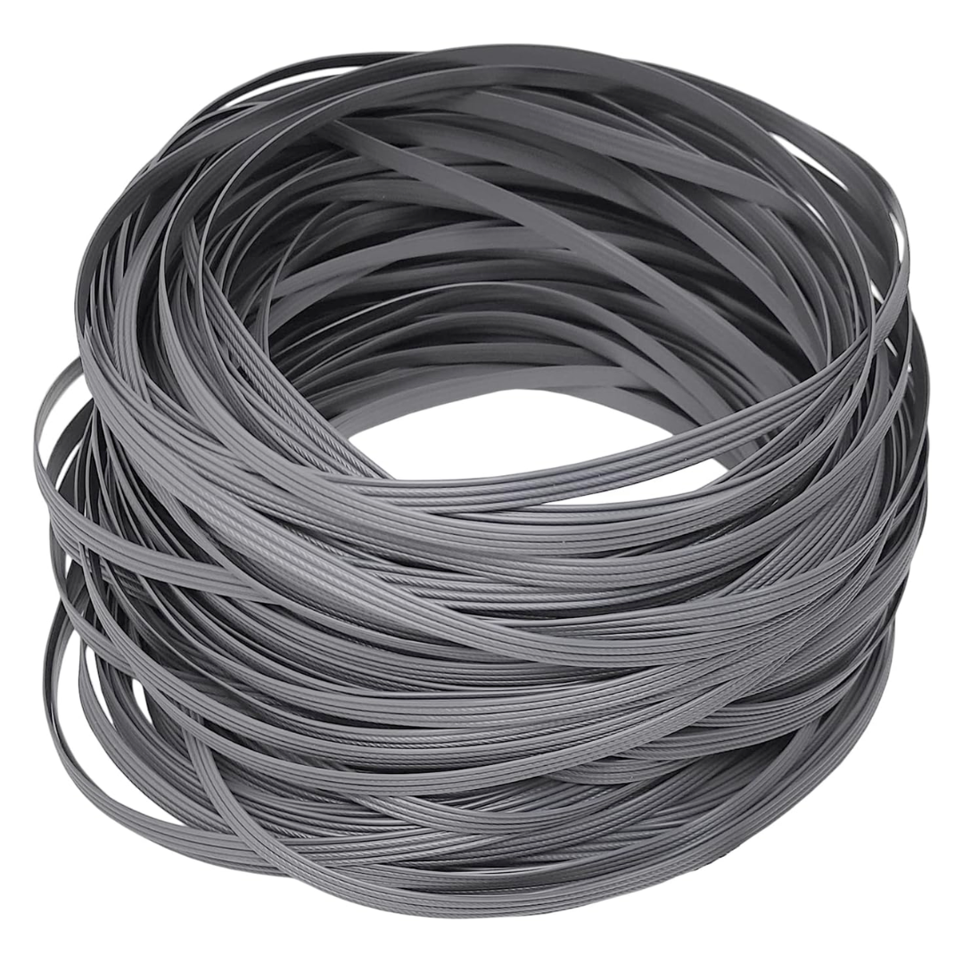 Rolo de rattan sintético Cinza Ribeteado