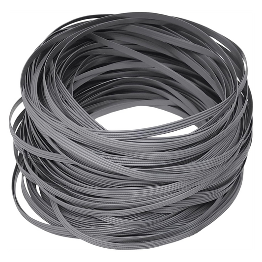 Rollo de rattan sintético Gris Ribeteado
