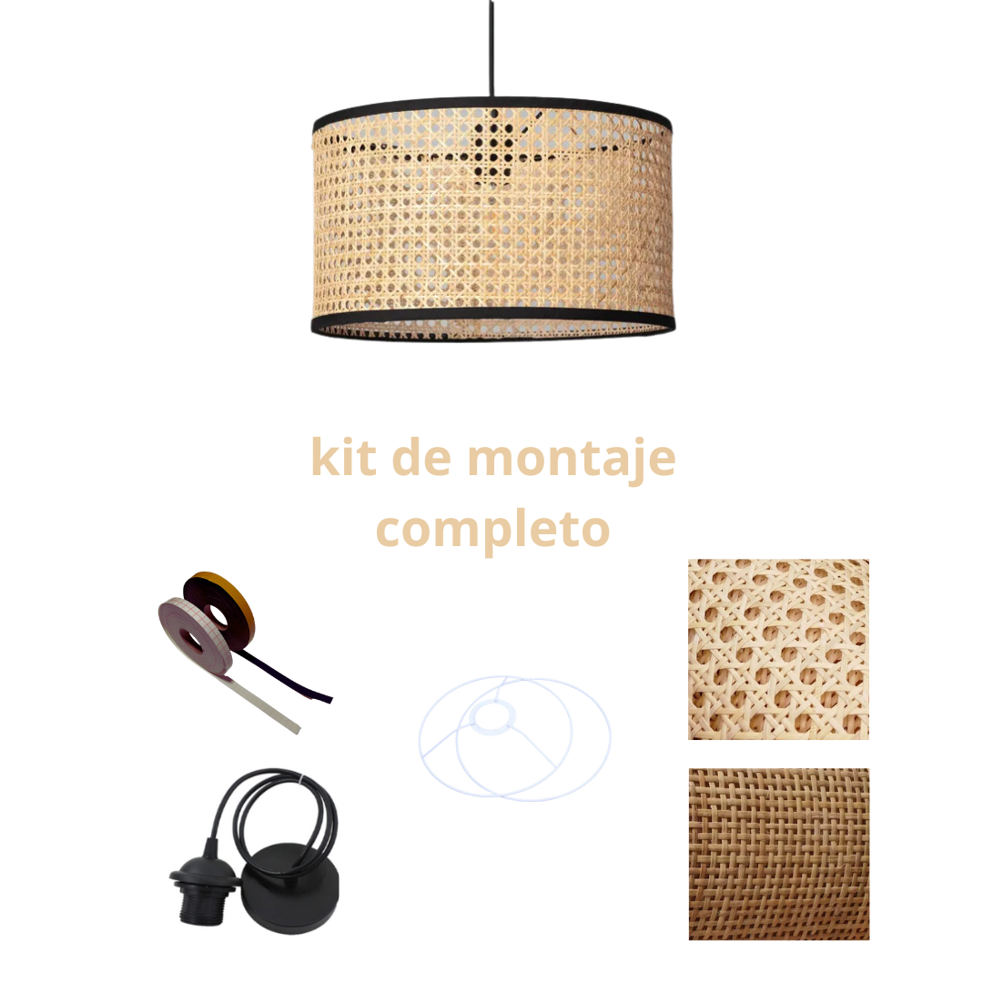 Wiener Geflecht Lampen-Kit: 100% natürlicher Rattankern