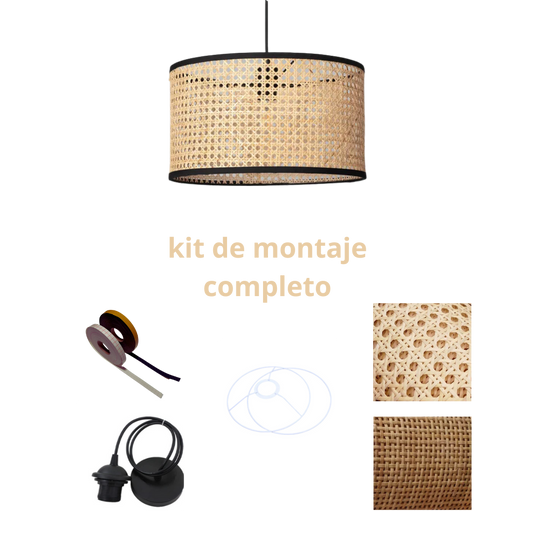 Kit per lampada in paglia di  vienna: 100% rattan naturale