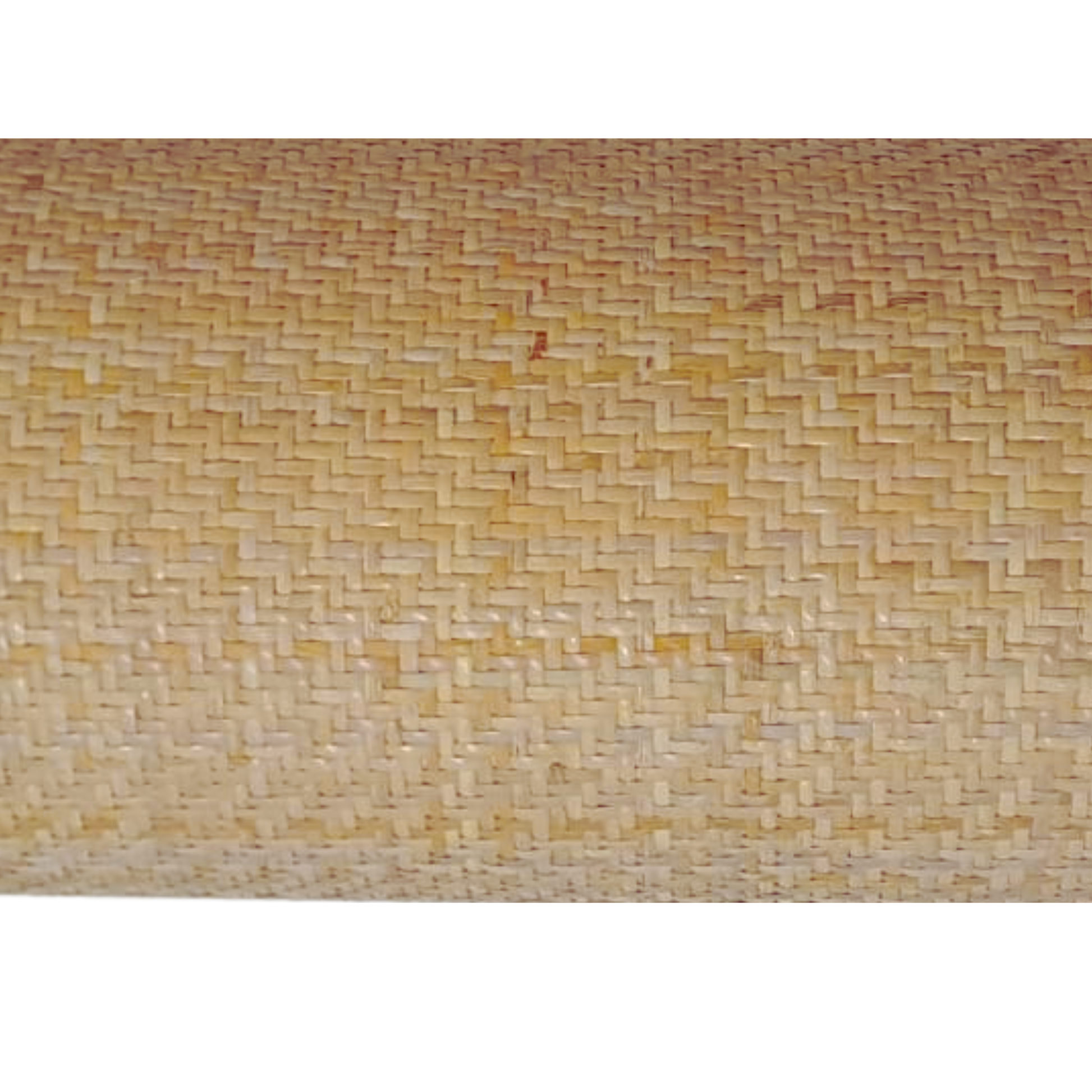 Tejido de ratán natural en espiga con piel