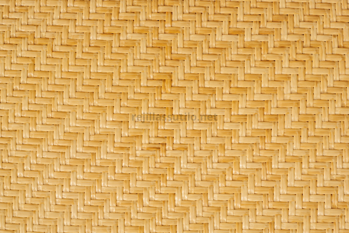 Tecido de Rattan Natural em Espinha de Peixe com Pele
